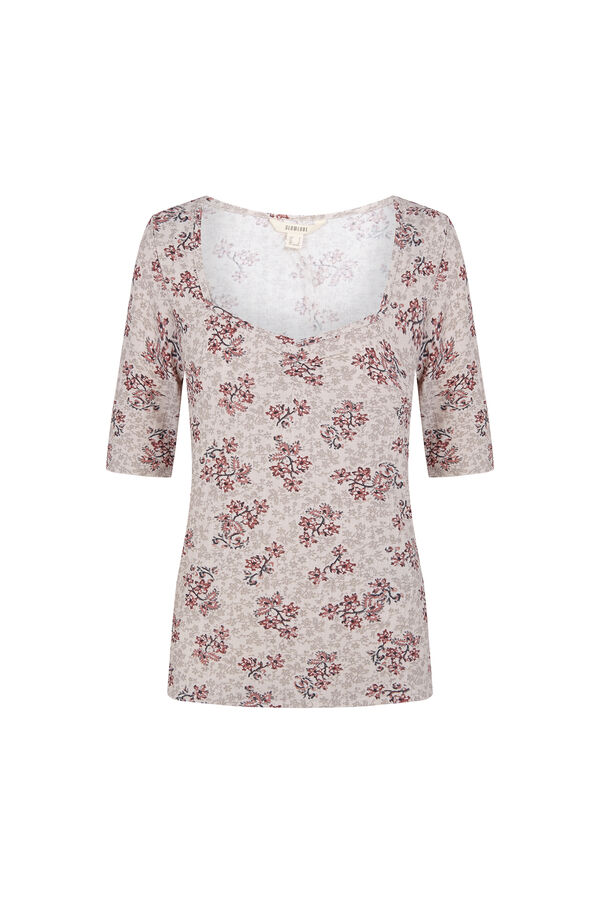 Slowlove Top frunce escote pico Multicolor