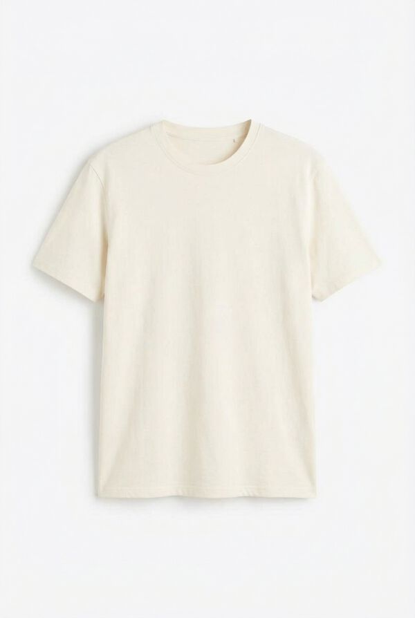 OOTO Camiseta b&aacute;sica lavada Beige
