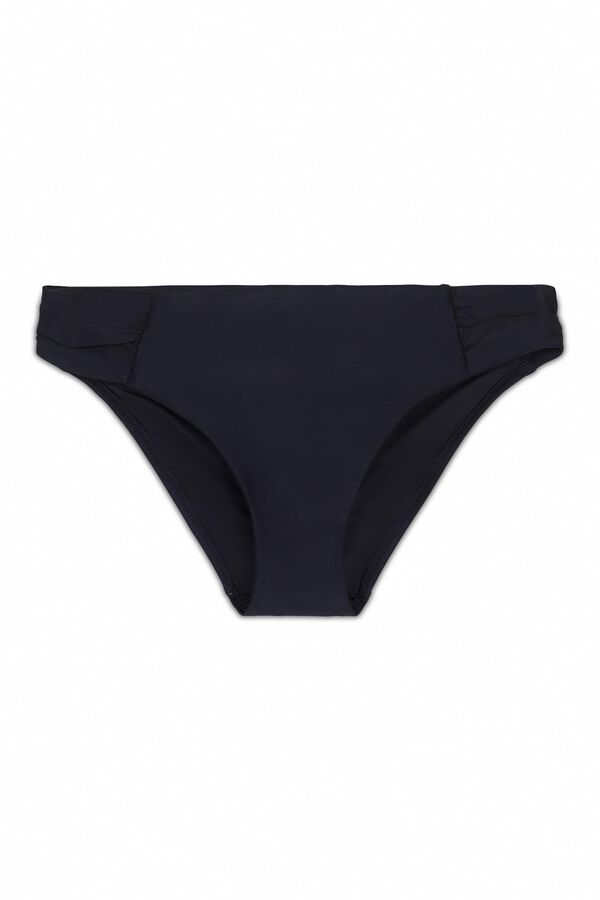 Cortefiel Panty de bikini drapeado lateral Negro