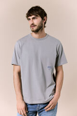OOTO Camiseta lavada con logo Gris