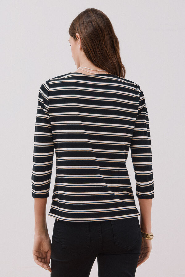 Cortefiel Playera de algod&oacute;n Estampado gris