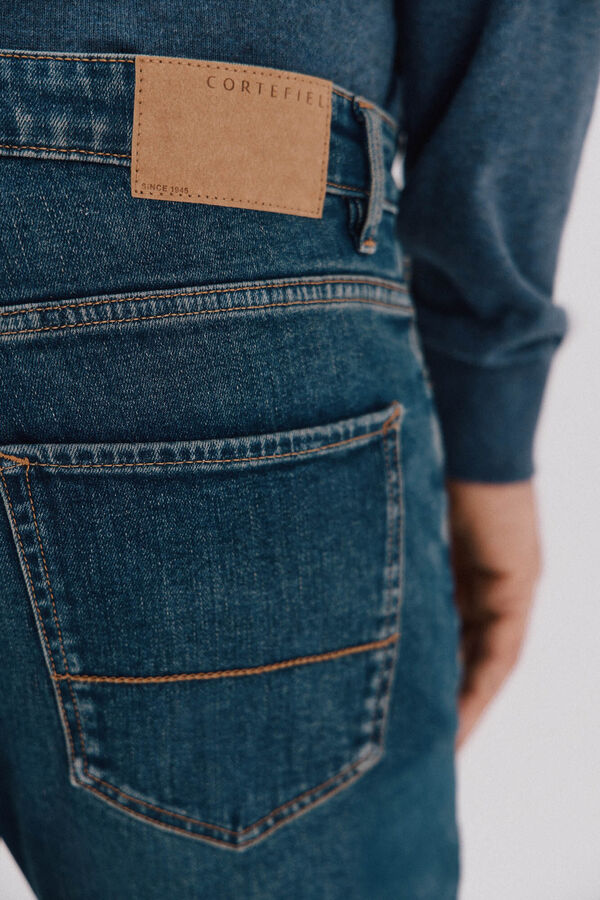 Cortefiel Pantal&oacute;n de mezclilla slim fit Azul