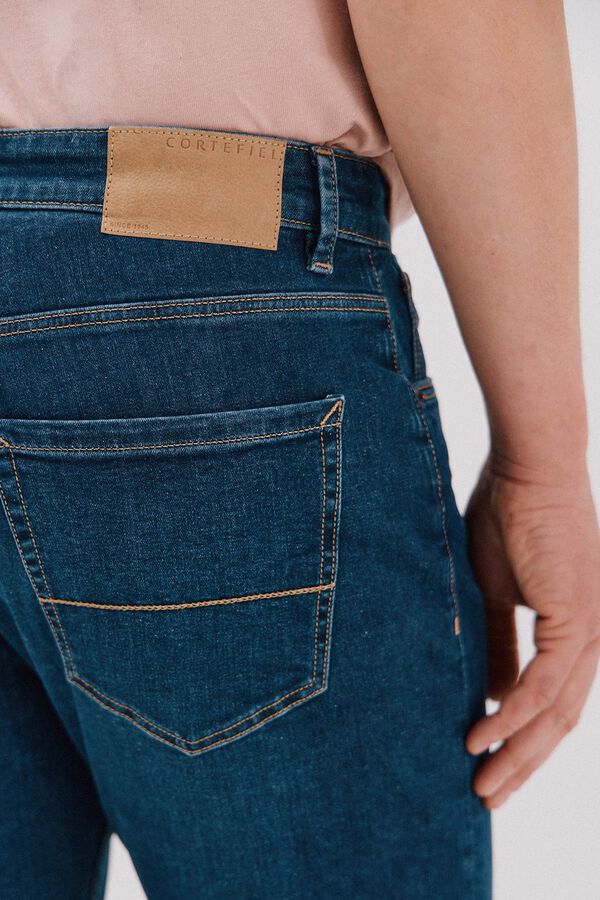 Cortefiel Pantal&oacute;n de mezclilla regular fit Azul