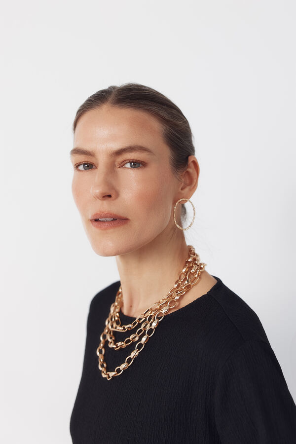 Cortefiel Top con nudo delantero Negro