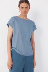 Cortefiel Playera con vainicas Azul