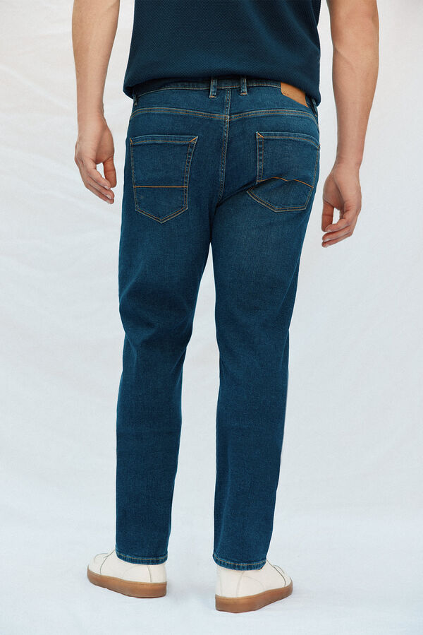 Cortefiel Pantal&oacute;n de mezclilla slim fit Azul