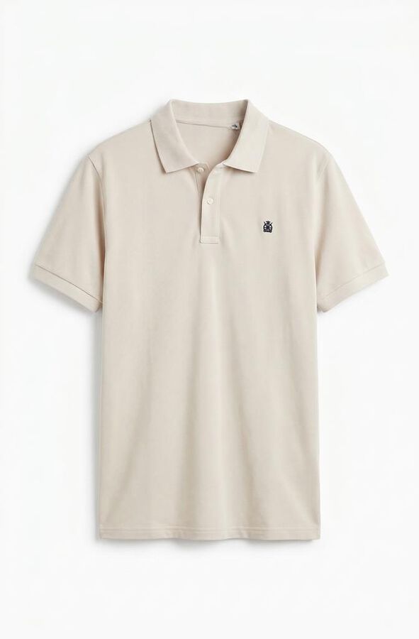 Cortefiel Polo b&aacute;sico piqu&eacute; Beige