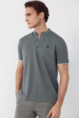 Cortefiel Polo cuello mao Kaki