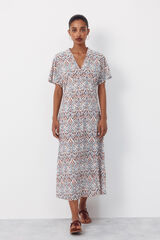 Cortefiel Vestido estampado Multicolor