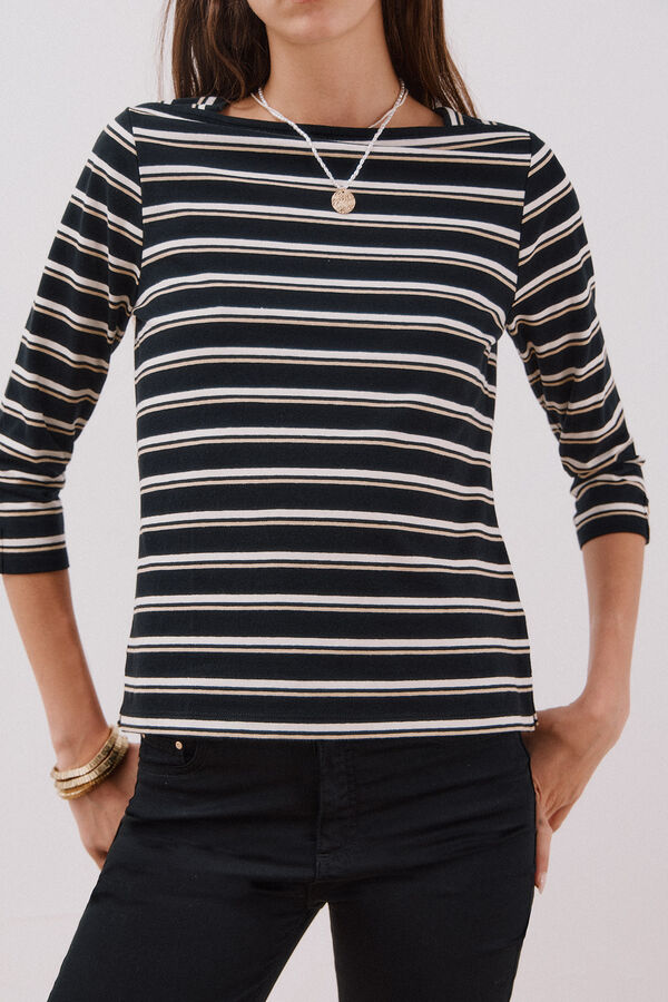 Cortefiel Playera de algod&oacute;n Estampado gris