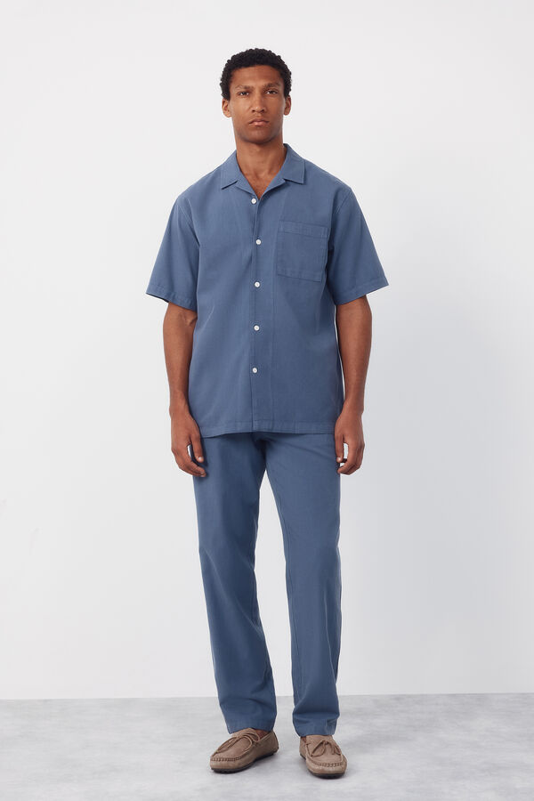 Cortefiel Pantal&oacute;n con gomas y cordones regular Azul
