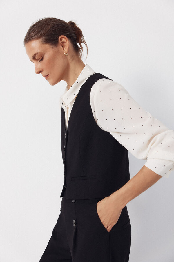 Cortefiel Chaleco Negro