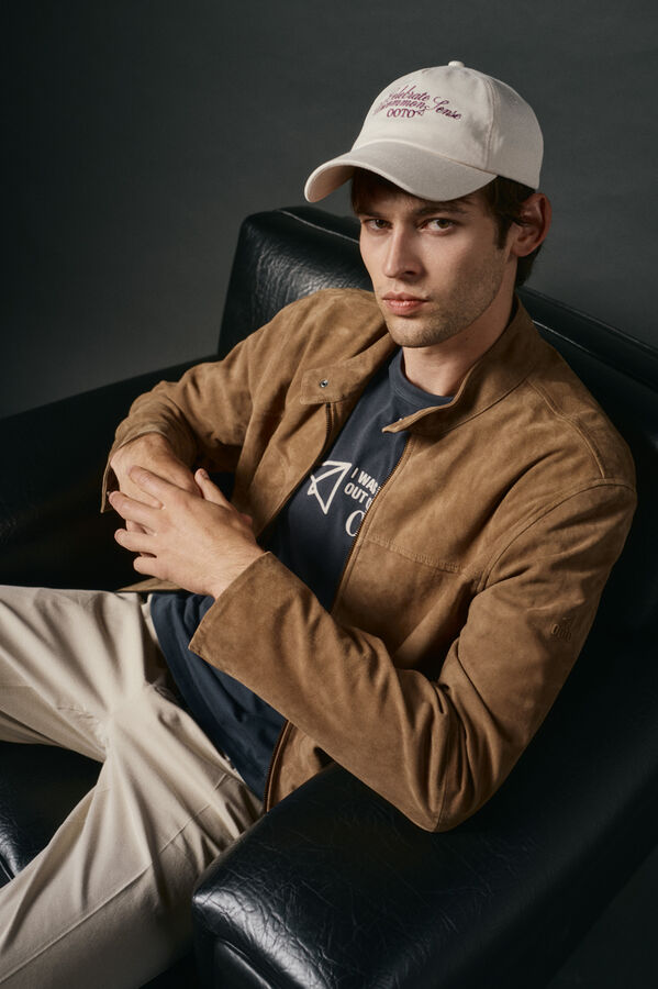 OOTO Camiseta gr&aacute;fica lavada Azul marino