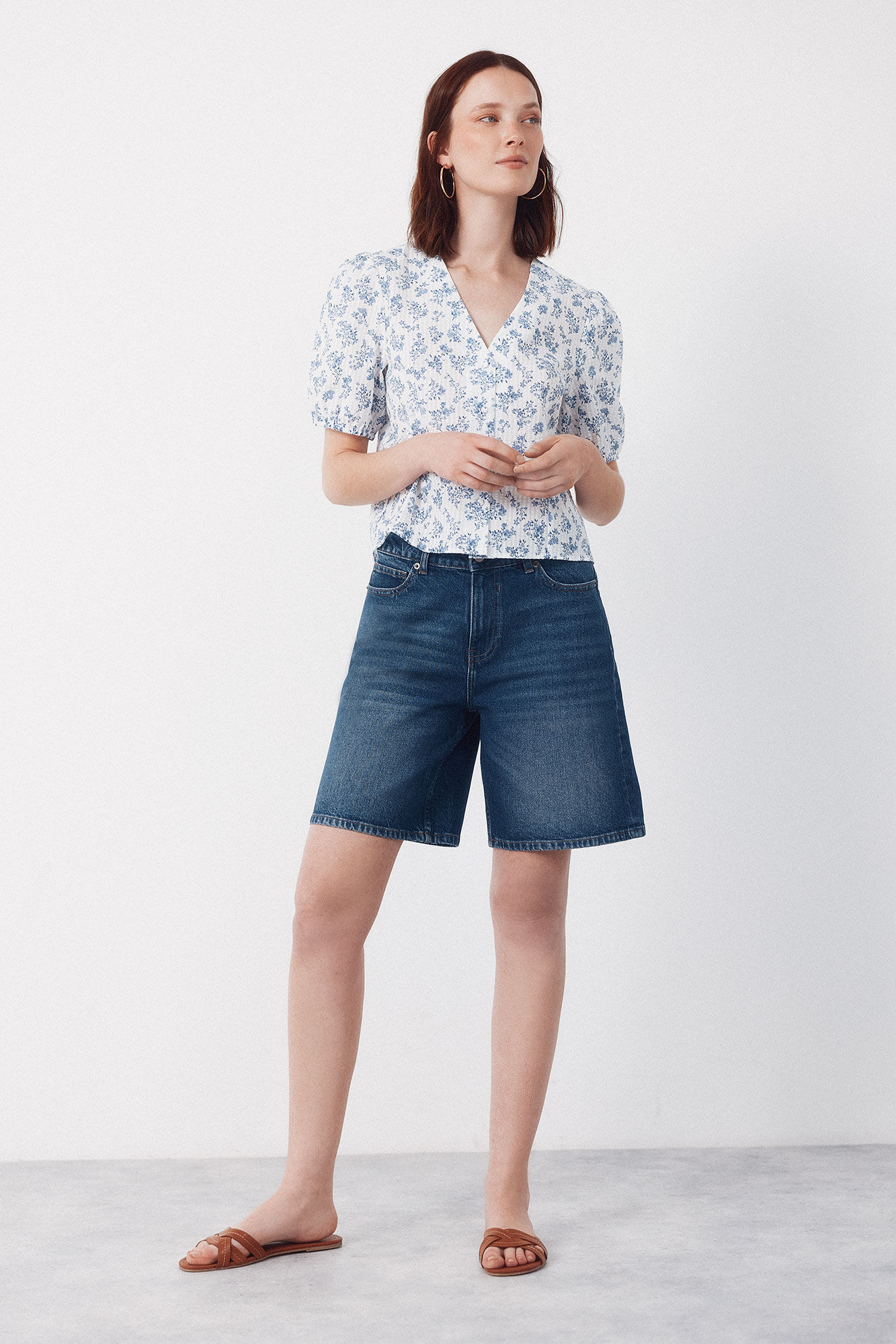 Cortefiel Blusa estampado vichy