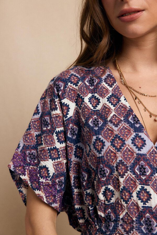 Slowlove Blusa estampada bordada Multicolor