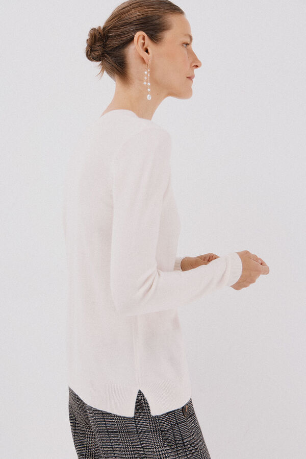 Cortefiel Su&eacute;ter tacto suave Blanco