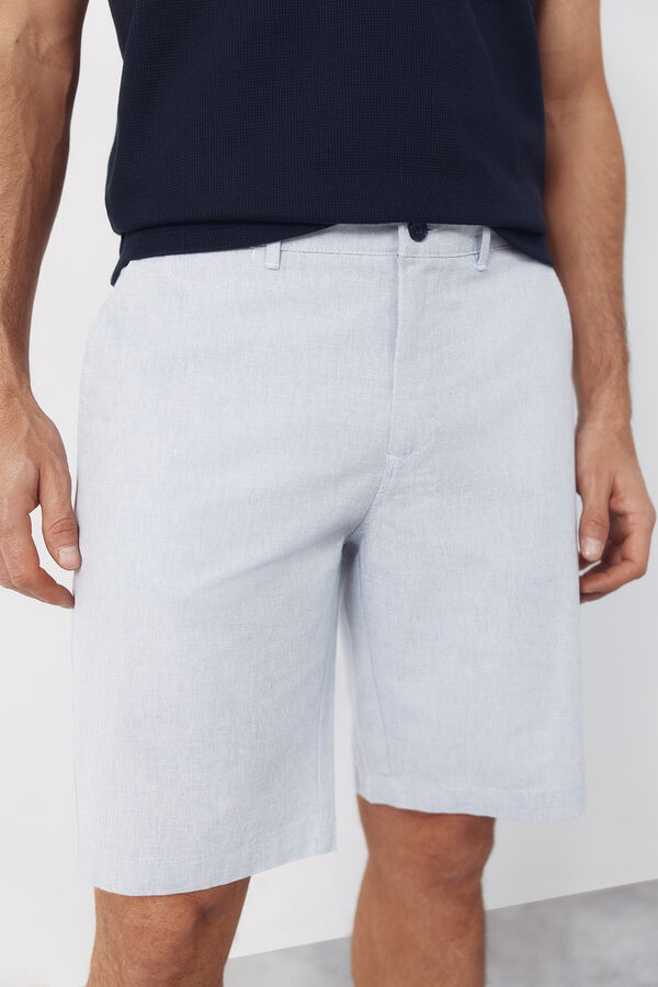 Cortefiel Bermuda tejido oxford Azul
