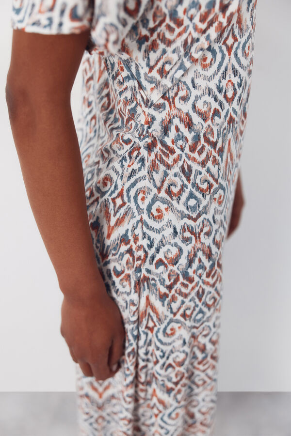 Cortefiel Vestido estampado Multicolor