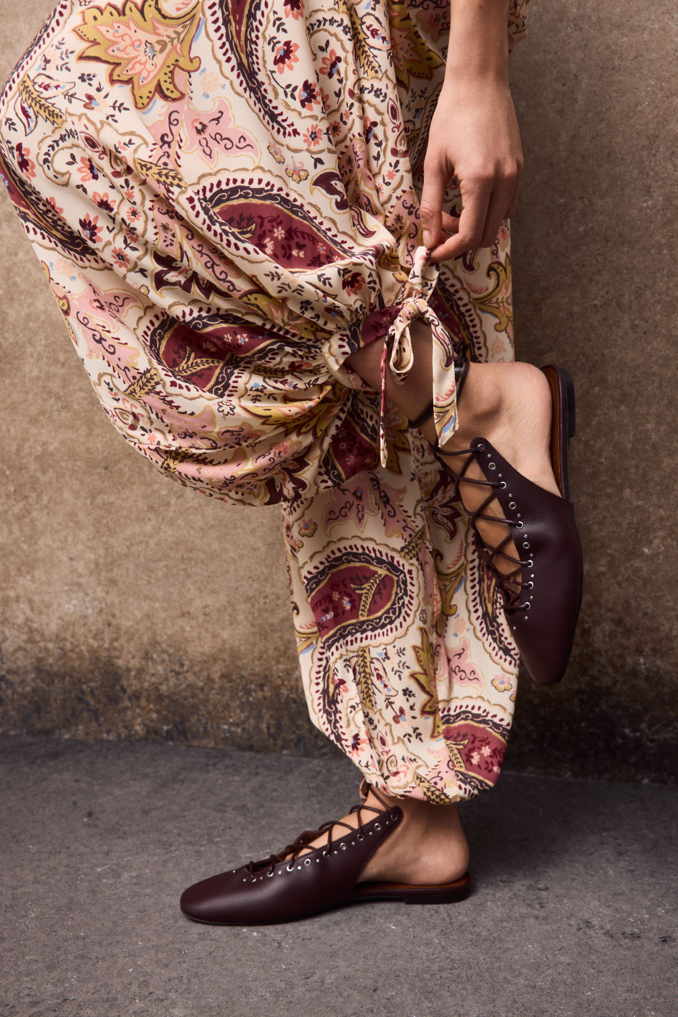 Slowlove Pantal&oacute;n bombacho estampado