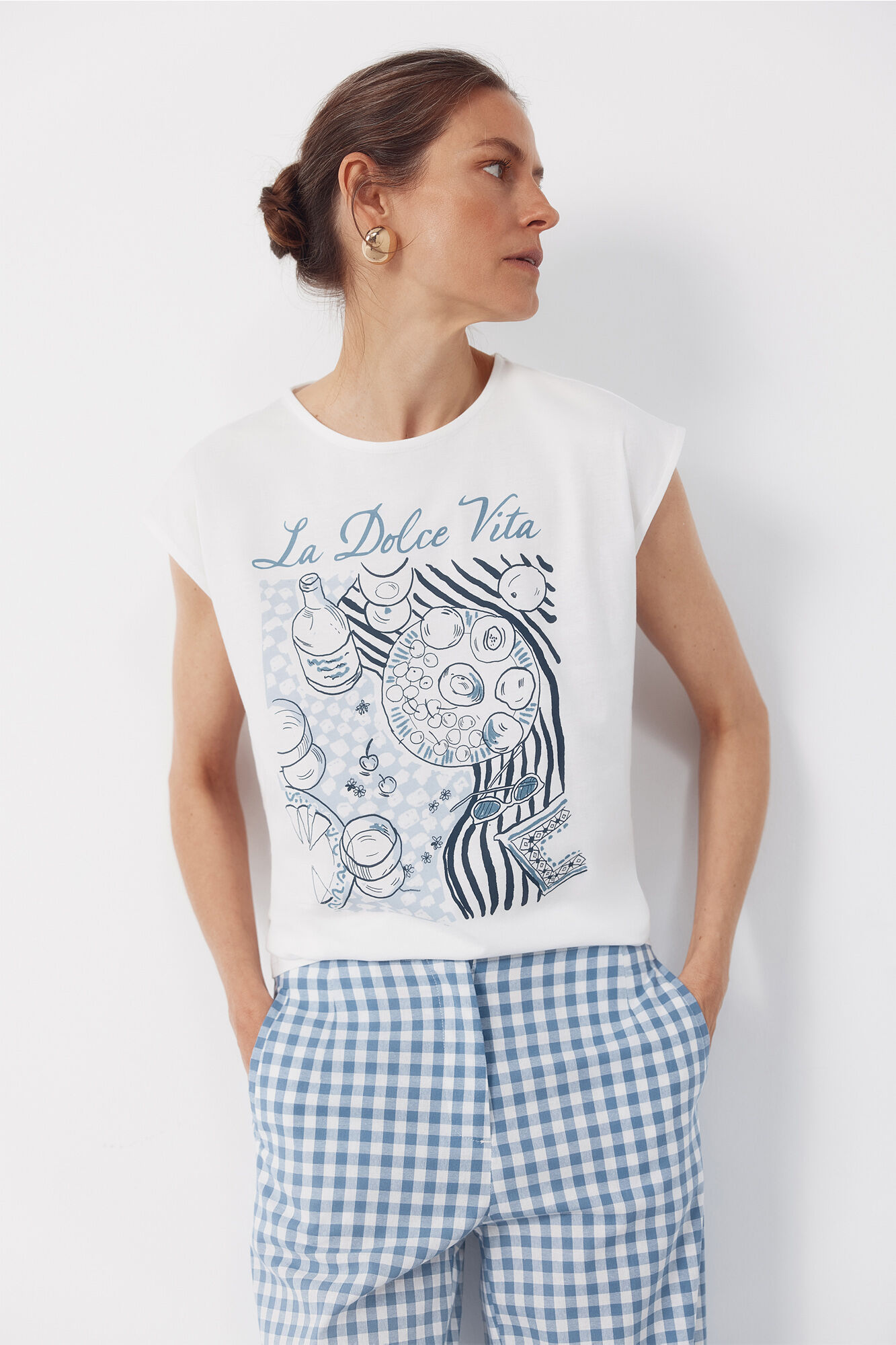 Cortefiel Playera estampada