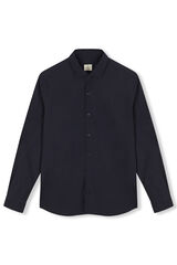 OOTO Camisa lisa popel&iacute;n Azul marino