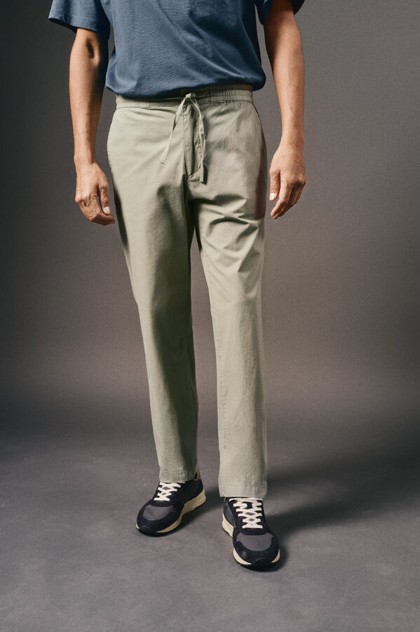 OOTO Pantal&oacute;n ligero gomas Kaki