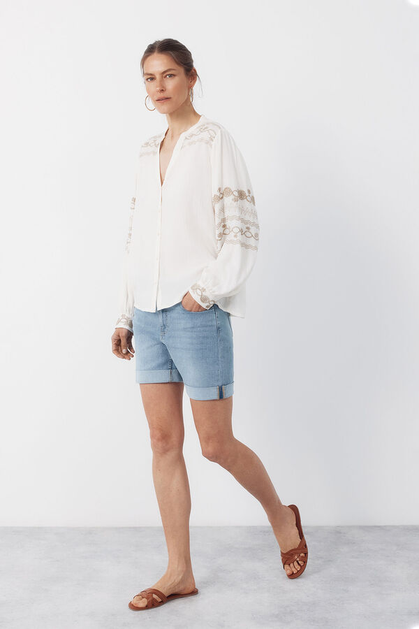 Cortefiel Shorts de mezclilla Azul marino