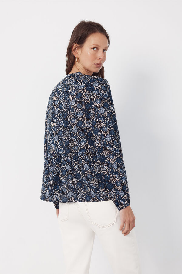 Cortefiel Blusa mao acolchada Estampado azul