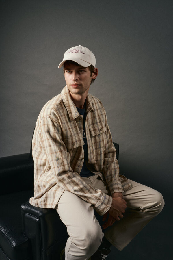 OOTO Sobrecamisa de cuadros Beige