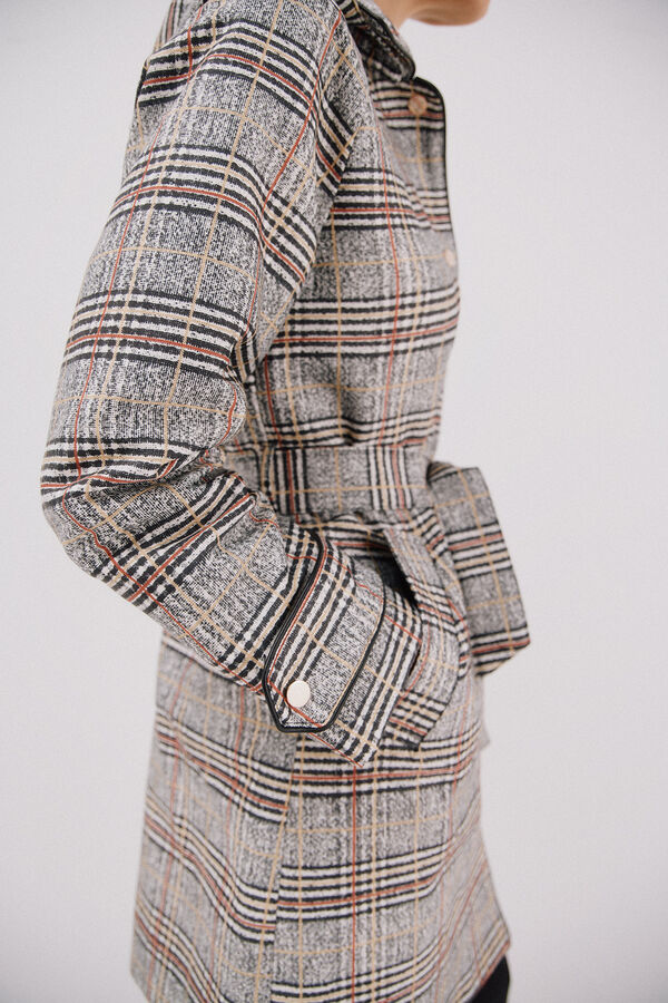 Cortefiel Gabardina con tejido satinado Multicolor