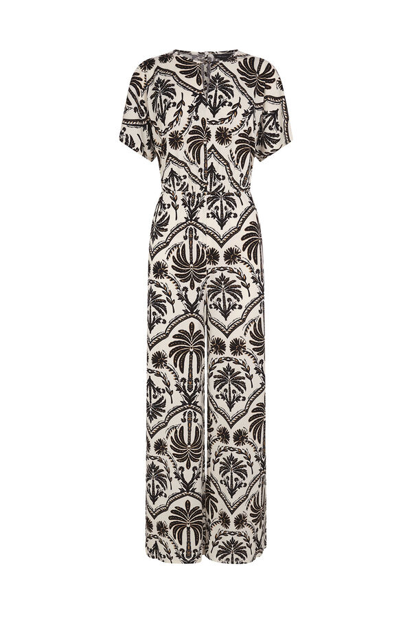 Cortefiel Jumpsuit estampado Estampado blanco