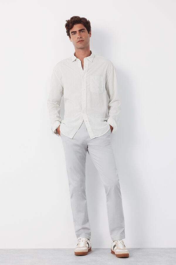 Cortefiel Pantal&oacute;n chino slim fit Gris