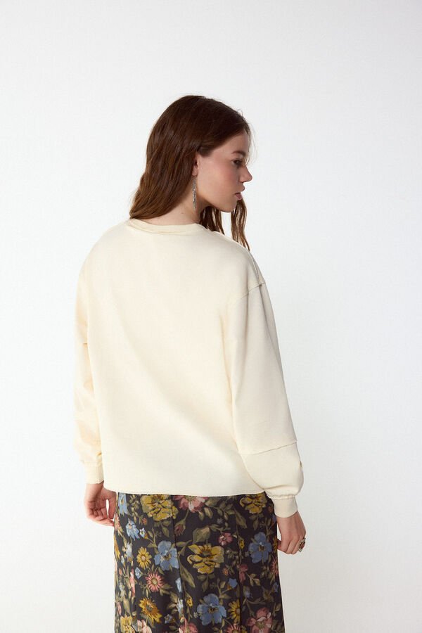 Slowlove Sudadera con logo Estampado blanco