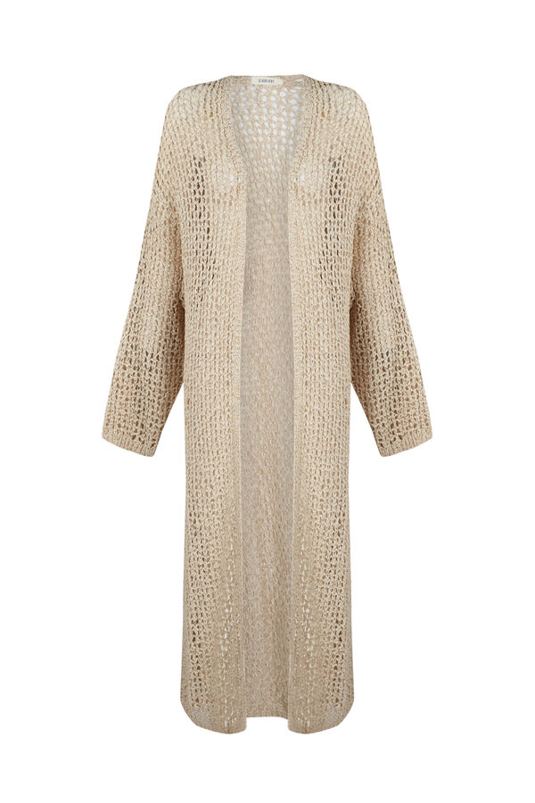 Slowlove C&aacute;rdigan con cinta Marfil