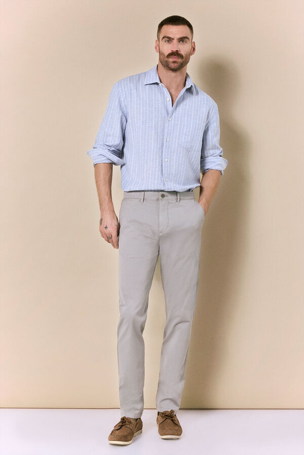 OOTO Chino casual slim Gris