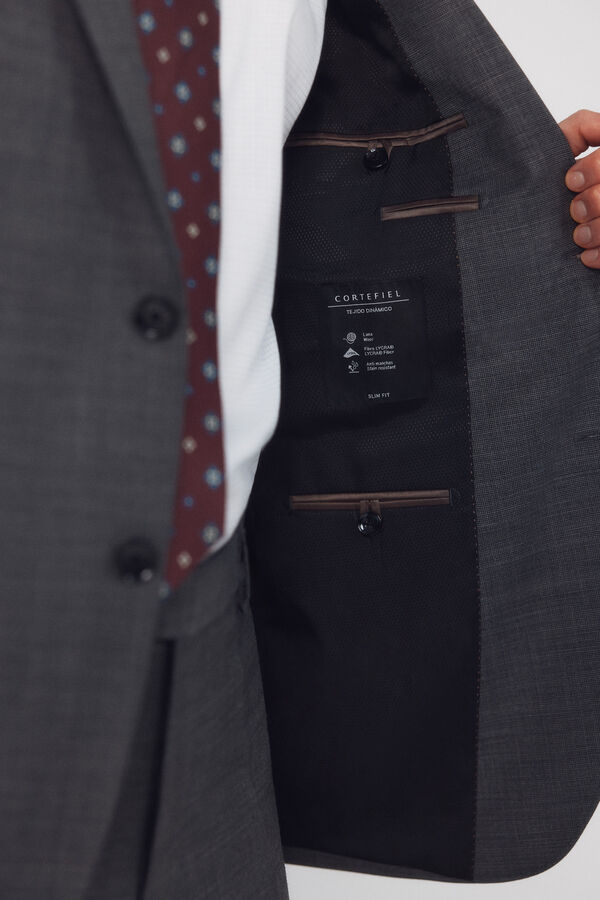 Cortefiel Americana traje dynamic estructura gris Gris oscuro