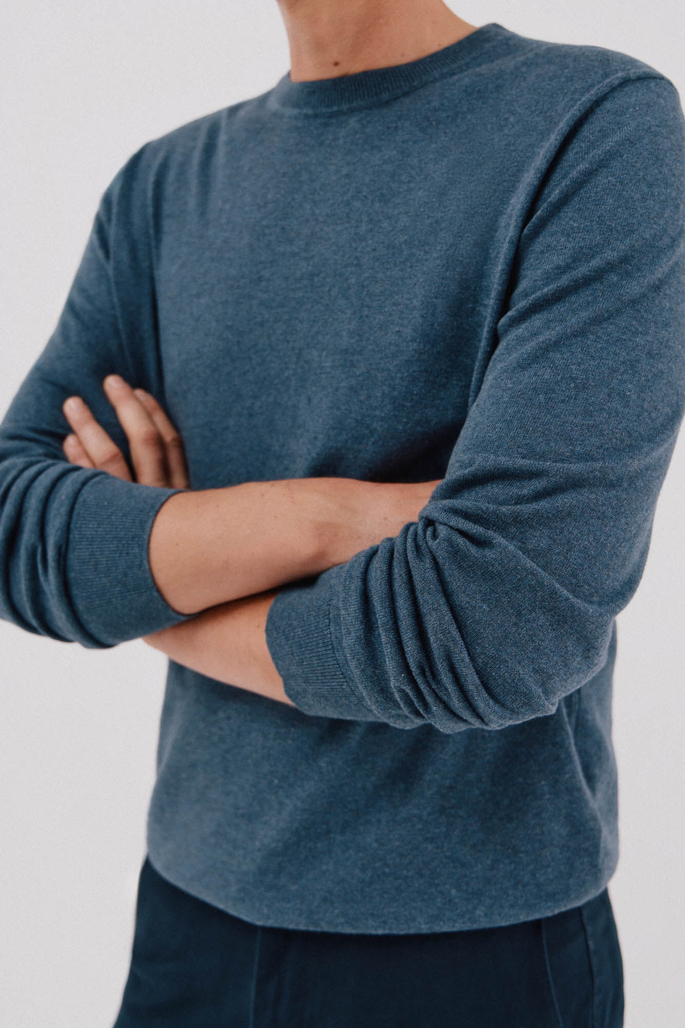 Cortefiel Su&eacute;ter algod&oacute;n cashmere cuello redondo ajustado