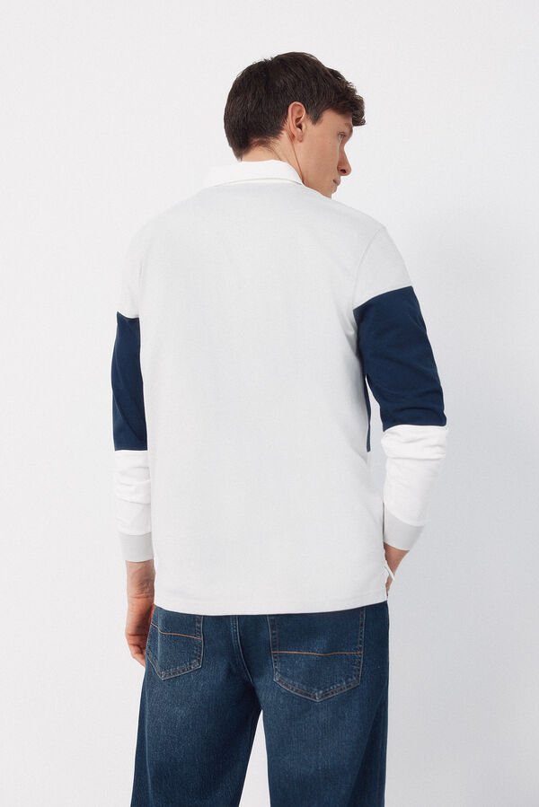 Cortefiel Polo rugby Blanco