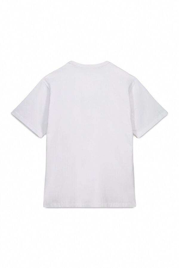 OOTO Camiseta gr&aacute;fica lavada Blanco
