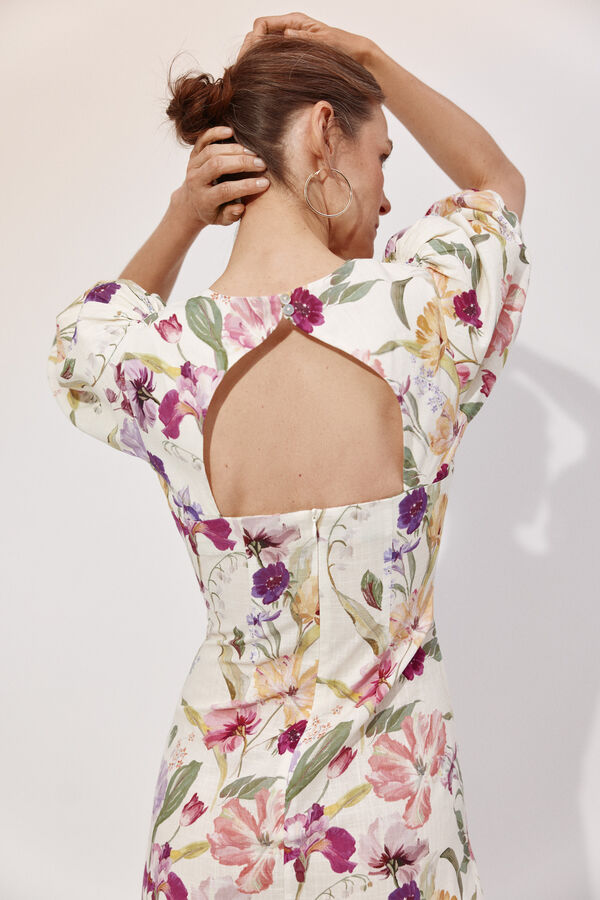 Cortefiel Vestido estampado floral Multicolor