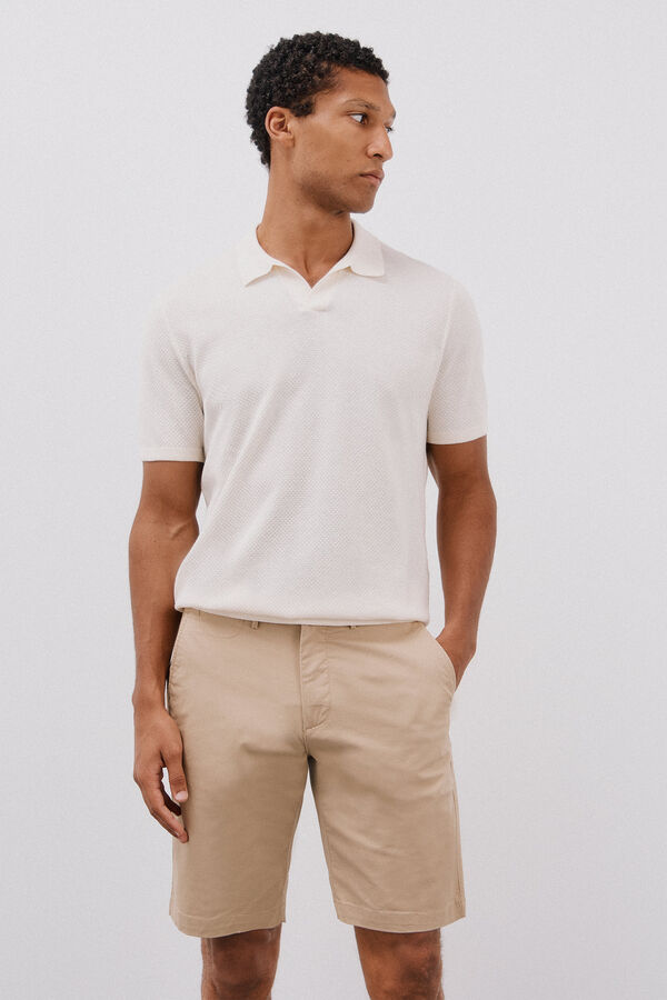 Cortefiel Bermudas chino Beige
