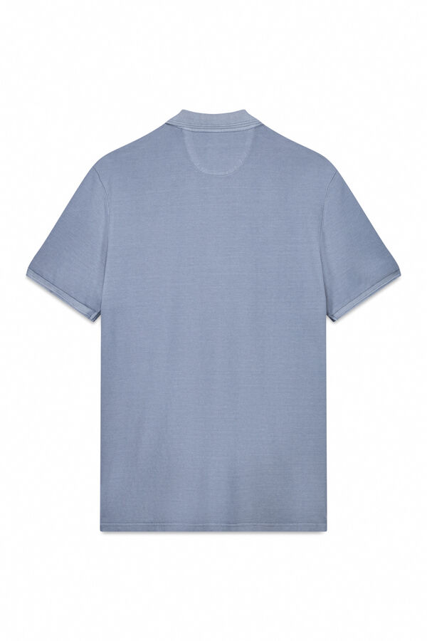 OOTO Polo piqu&eacute; lavado bordado avi&oacute;n Azul