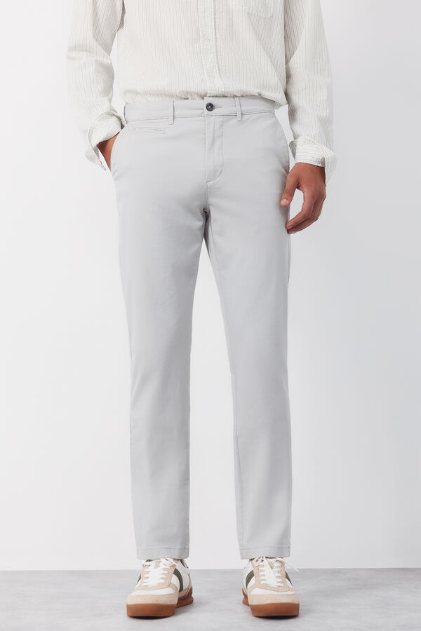Cortefiel Pantal&oacute;n chino slim fit Gris