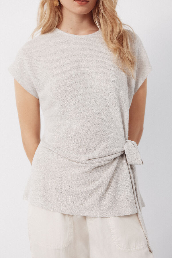Cortefiel Playera de aspecto r&uacute;stico con nudo Beige