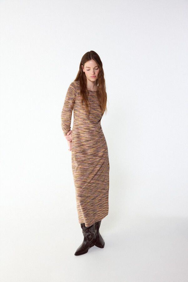 Slowlove Vestido de tejido melange Multicolor