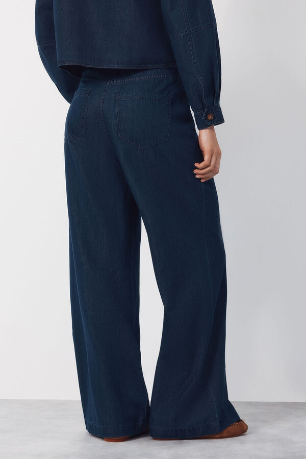 Cortefiel Jean palazzo suave Azul