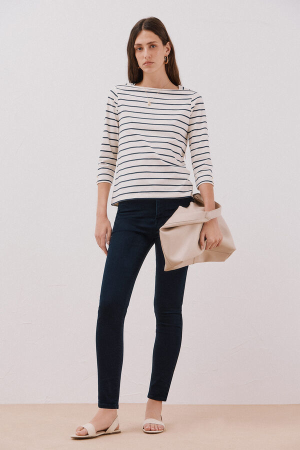 Cortefiel Playera de algod&oacute;n Estampado azul