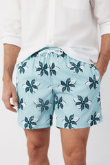 Cortefiel Ba&ntilde;ador estampado flores grandes Azul