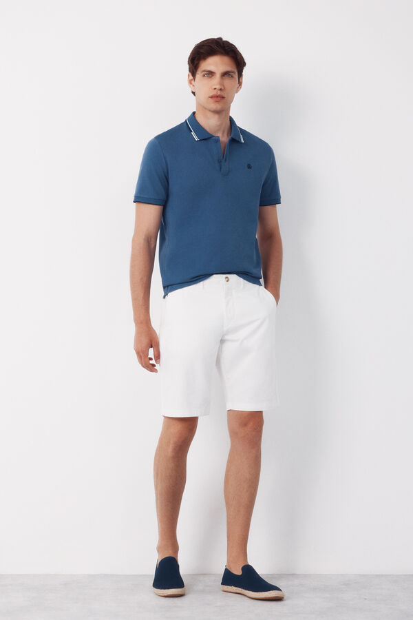 Cortefiel Polo con tips Azul