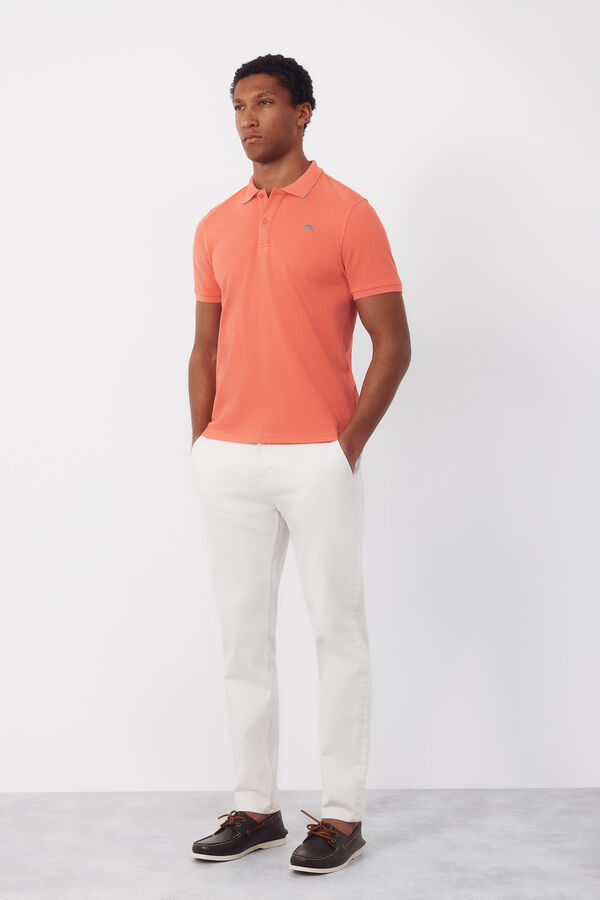 Cortefiel Polo bordado Coral